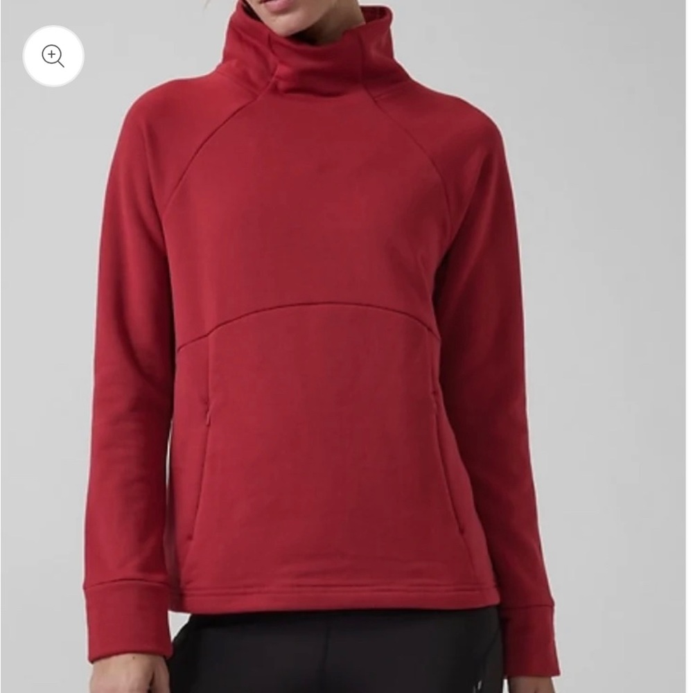 Athleta altitude polartec funnel neck sweatshirt small red